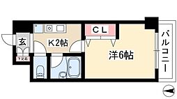 フィール大須 1Kの間取図画像
