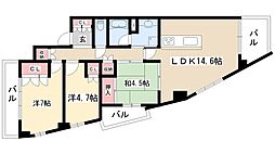 パークホームズ覚王山サウス 3LDKの間取図画像