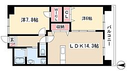 フィール清船 2LDKの間取図画像