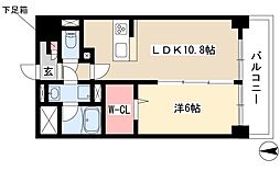 ル・セルクル 1LDKの間取図画像