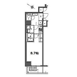 S-RESIDENCE神宮西駅前ascent 1Kの間取図画像
