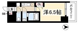 プレサンスNAGOYAシティオ 1Kの間取図画像