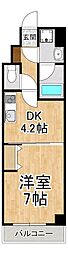 AngelPlaza大津長等 1DKの間取図画像