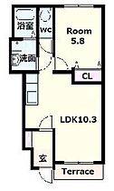 エスポワコート  ｜ 滋賀県大津市本宮２丁目（賃貸アパート1LDK・1階・40.39㎡） その2