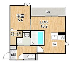 Farouche  ｜ 滋賀県大津市本堅田４丁目（賃貸アパート1LDK・1階・40.77㎡） その2