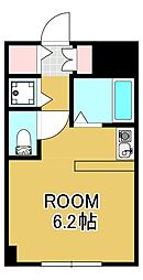 SUNVALLEY南草津 3階1Kの間取り
