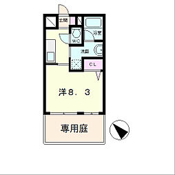 アンビエンテ 1Kの間取図画像