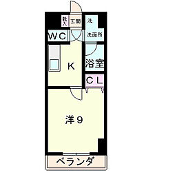 エンゼルプラザイースト1 1Kの間取図画像