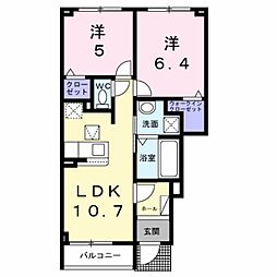 ドリーム パレス よこまち I 2LDKの間取図画像