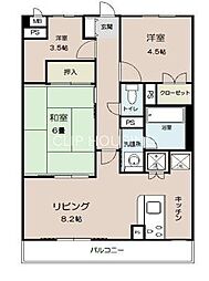 間取図画像 2SLDK
