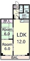 滋賀県近江八幡市鷹飼町（賃貸マンション2LDK・3階・56.03㎡） その2