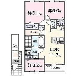 シュタインブルネン 3LDKの間取図画像