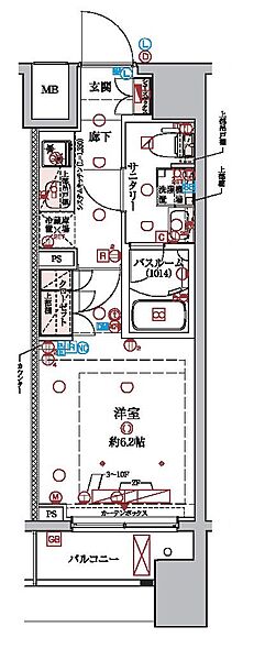 ラクラス横浜 207｜神奈川県横浜市神奈川区神奈川2丁目(賃貸マンション1K・2階・21.66㎡)の写真 その2