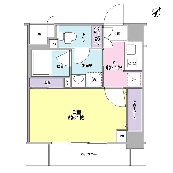 スタイリオ中延駅前 ｜東京都品川区中延4丁目(賃貸マンション1K・4階・25.03㎡)の写真 その2