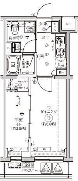 ベルシード野毛山公園 307｜神奈川県横浜市西区老松町(賃貸マンション1DK・3階・30.15㎡)の写真 その2