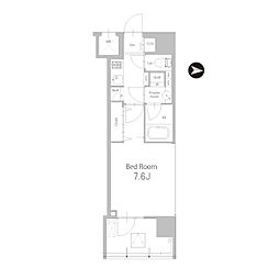 HOKULE'ASHIROGANE 1Kの間取図画像