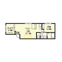 MIRTO西大井 2LDKの間取図画像