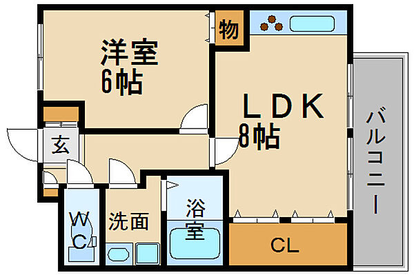 ロイヤルハイツ ｜兵庫県伊丹市東野5丁目(賃貸マンション1LDK・2階・40.00㎡)の写真 その2