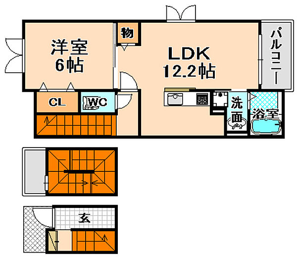 パーク町田 ｜兵庫県伊丹市岩屋1丁目(賃貸アパート1LDK・3階・53.00㎡)の写真 その2