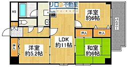インペリアル花屋敷 3LDKの間取図画像