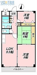 みずほマンション 3LDKの間取図画像
