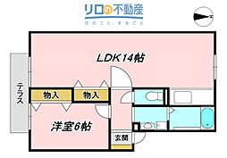 エトワール 1LDKの間取図画像