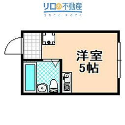 Flowercorpo ワンルームの間取図画像