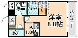 カサ・デ・セレーサ 1Kの間取図画像