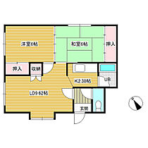 ハイツ3丁目 202 ｜ 北海道砂川市西二条南３丁目1番10号（賃貸アパート2LDK・2階・51.33㎡） その2