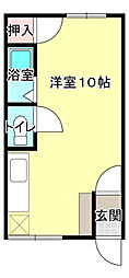 ハイツ栄 ワンルームの間取図画像