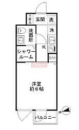 ＰＡＳＥＯ下北沢 3階1Kの間取り