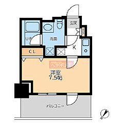 ドゥーエ幡ヶ谷 9階1Kの間取り