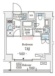 メゾン・クロイゾン 4階1Kの間取り