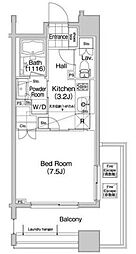 コンフォリア笹塚 10階1Kの間取り