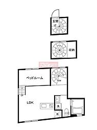 フォルトゥーナ初台 3階1LDKの間取り