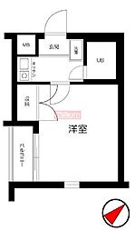 サンパレス吉祥寺 1Kの間取図画像