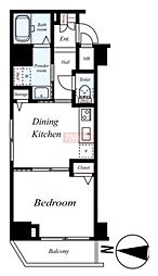 フェニックス方南町弐番館 1DKの間取図画像