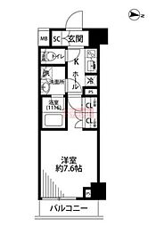 プレール・ドゥーク世田谷代田 1Kの間取図画像