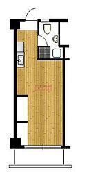 初台ワールドマンション ワンルームの間取図画像