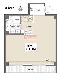 北沢セントラルハイツ ワンルームの間取図画像