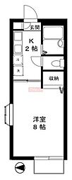 BELLEDEMEURE明大前 1Kの間取図画像