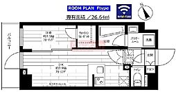 ステージファースト経堂アジールコート 1DKの間取図画像