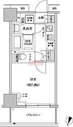 パークハビオ渋谷本町レジデンス 1Kの間取図画像