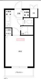 ルーブル中野南台 1Kの間取図画像