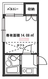 レオパレス下北沢第1 1Kの間取図画像