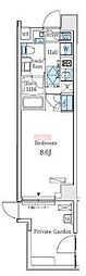 ライズ代々木3 1Kの間取図画像