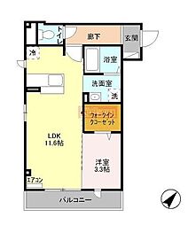 LifementYP 1LDKの間取図画像