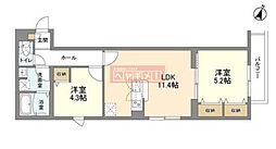 ウェルスクエア幡ヶ谷 1LDKの間取図画像