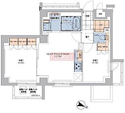 ボヌールステージ笹塚 2LDKの間取図画像