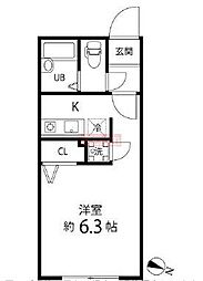 Branche笹塚 ワンルームの間取図画像